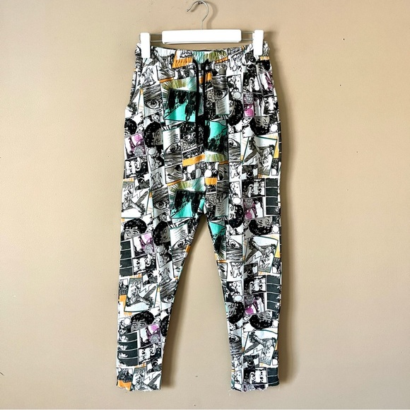 SEVEN SOULS | Comic Strip Print Jogger Pants Sz S - Picture 1 of 7